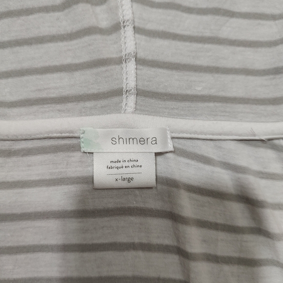 Shimera Gray and White Striped Hooded Top Size XL - Picture 8 of 9